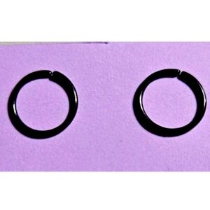 2 Nose Hoops Black 20 GA